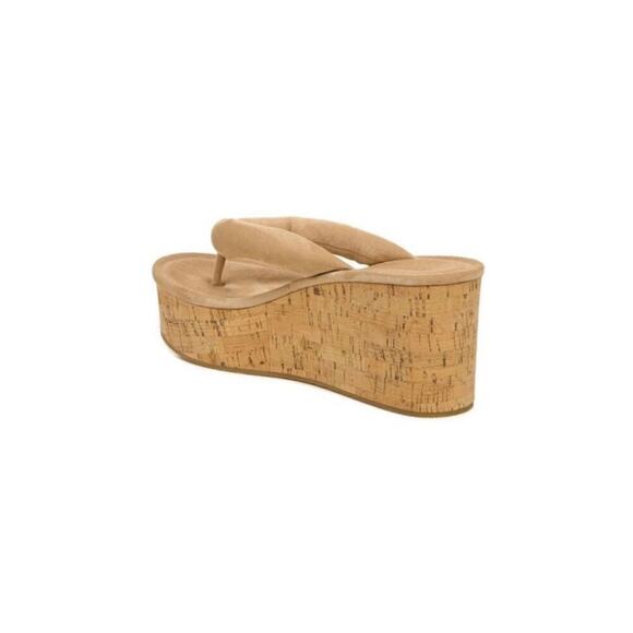 Veronica Beard Geno Cork Wedge Sandals in Sand Size 9.5 - Picture 2 of 7